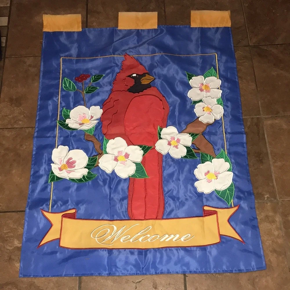 Beautiful Cardinal Outdoor Flag